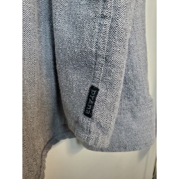 Prana XL Mens Lybek Organic Cotton Flannel Long Sleeve Button Up Shirt Gray - Picture 2 of 11